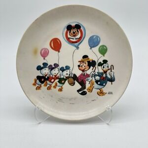 Vtg Walt Disney Mickey Mouse Club 1960s Melamine 7" Plate Character Nostalgia